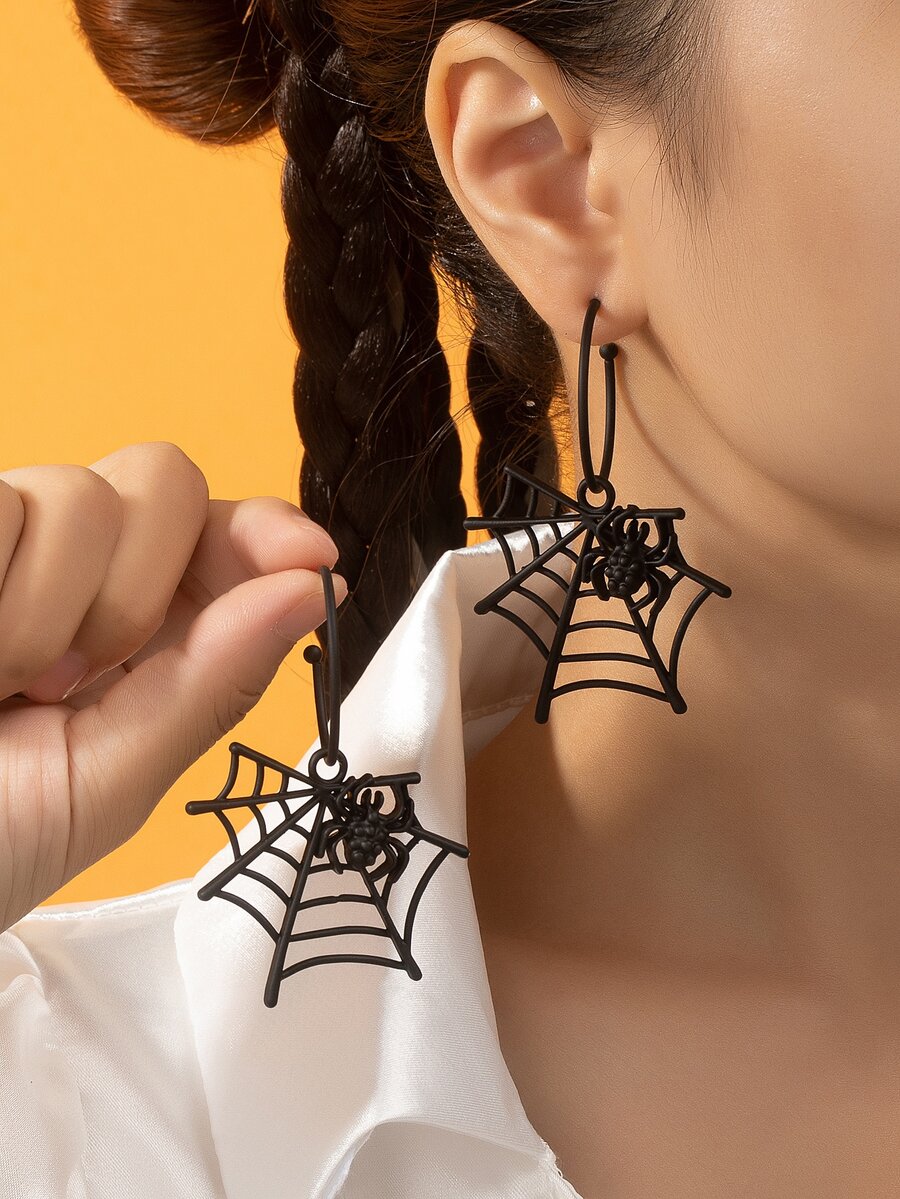 時尚哥特式蜘蛛懸垂耳環合適的適合女士 - 萬聖節耳墜 - 查看 1