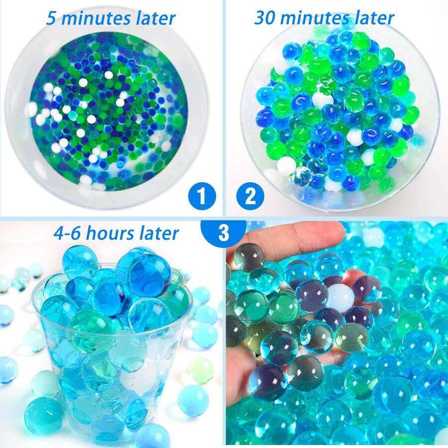 30, 000 Ocean water gel beads, Vase Filler Beads Crystal Water Growing