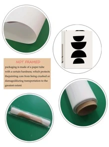 3入組抽象藝術家居裝飾牆藝術油畫內框 - 彩色 - 查看 5