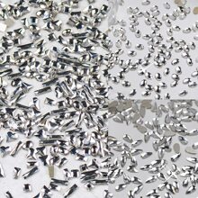 50Pcs 5*3Mm Rectangle Shaped Flat Back Glass Rhinestones For Nail Art & Jewelry Making, White, K9 Grade, Rhinestones Shaped, Heart Shaped, Charming Diy Accessories For Nail Art & Jewelry Crafting Nail Charms Nail Gems Nail Supplies Nails - Silver - View 4