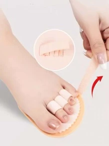 1 Pieza Acolchado Suave Y Cómodo De Protección Del Dedo Del Pie Para La Puntera De Zapatos De Ocio - Beis - Ver 1