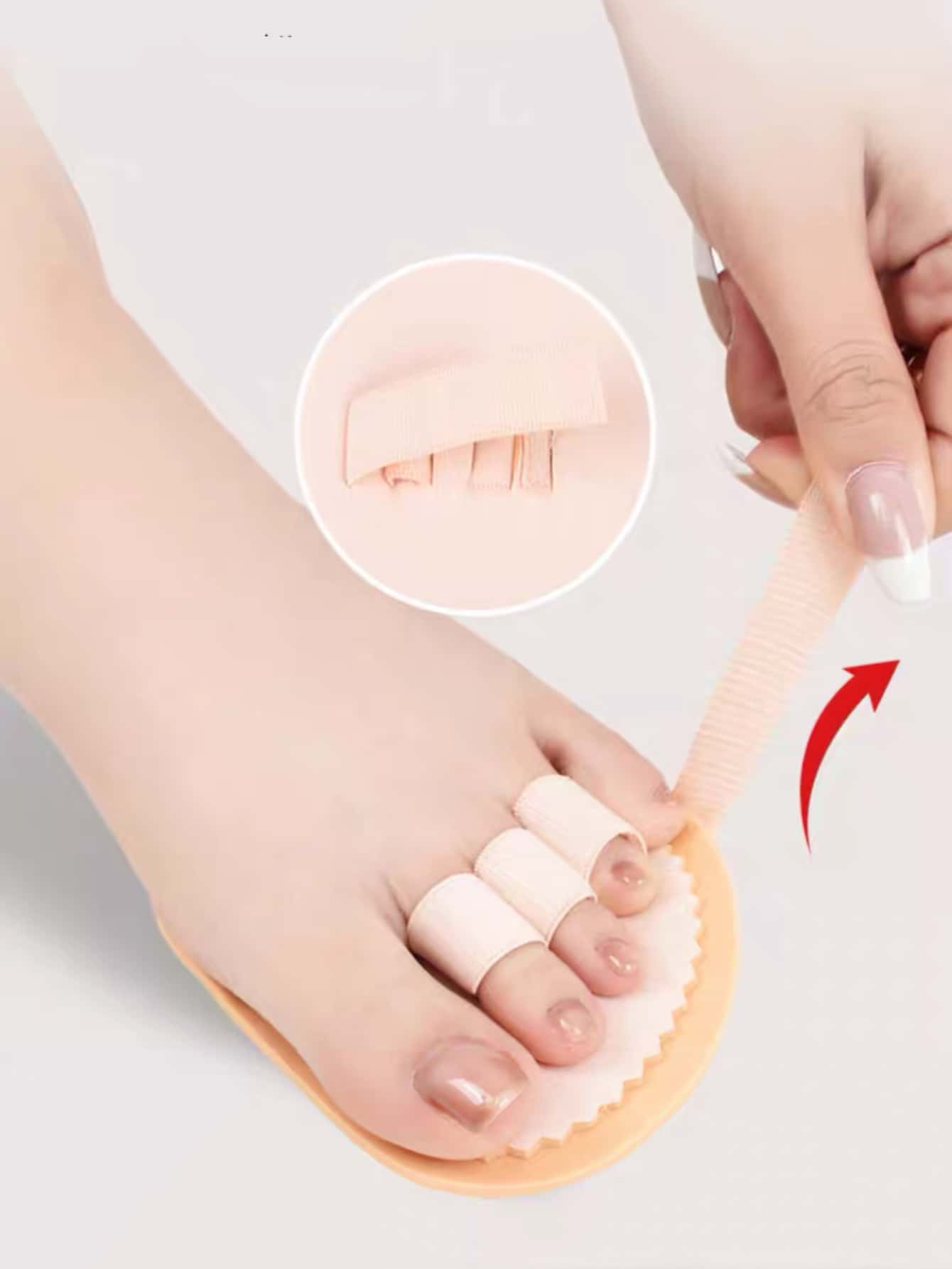 1 Pieza Acolchado Suave Y Cómodo De Protección Del Dedo Del Pie Para La Puntera De Zapatos De Ocio - Beis - Ver 1