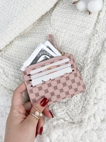 Ví cầm tay siêu mỏng tối giản nhỏ gọn 6 thẻ Ví đựng nhiều thẻ thời trang nam và ví ngắn đơn giản sử dụng hàng ngày màu hồng nóng Ví đựng thẻ Ví đựng danh thiếp Ví đựng thẻ tín dụng dành cho phụ nữ Ví mini đựng thẻ Ví đựng thẻ - Hồng - Xem 3