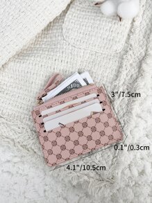 Ví cầm tay siêu mỏng tối giản nhỏ gọn 6 thẻ Ví đựng nhiều thẻ thời trang nam và ví ngắn đơn giản sử dụng hàng ngày màu hồng nóng Ví đựng thẻ Ví đựng danh thiếp Ví đựng thẻ tín dụng dành cho phụ nữ Ví mini đựng thẻ Ví đựng thẻ - Hồng - Xem 5
