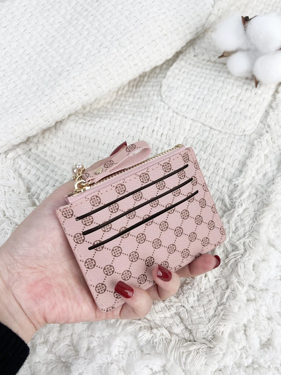 Ví cầm tay siêu mỏng tối giản nhỏ gọn 6 thẻ Ví đựng nhiều thẻ thời trang nam và ví ngắn đơn giản sử dụng hàng ngày màu hồng nóng Ví đựng thẻ Ví đựng danh thiếp Ví đựng thẻ tín dụng dành cho phụ nữ Ví mini đựng thẻ Ví đựng thẻ