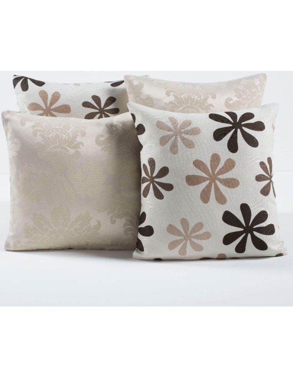 4 Capas de Almofadas Decorativas Jacquard Ziper Embutido