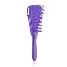 Cepillo Para Desenredar Peinar De Plástico Hueco/cepillo De Ventilación Para Mujeres, Adecuado Para Cabello Graso, Húmedo, Seco Y Espeso, Ayuda A Agregar Volumen, Masaje Y Peinado Del Cabelludo, Diseño De Ventilación Y Diseño De Ocho Garas, Materiales Duraderos De Alta Calidad, Con Empaque Op - Negro - Ver 8