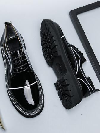 Men's British Style Vintage Formal Pu Leather Shoes