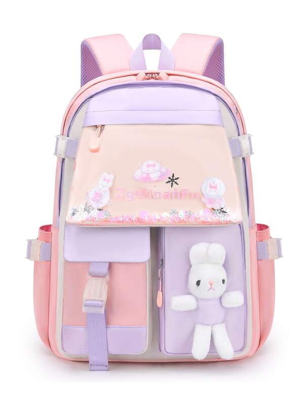 In-Stock Wholesale Waterproof Princess Style Cute Cartoon Colorful Backpack For Primary School Girls