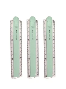 1 chiếc thước nhựa acrylic trong suốt, có thể gập lại, đơn giản, dùng cho học sinh vẽ. - màu xanh lá - Xem 2