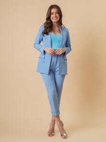 Women Blazers - Blue - View 3