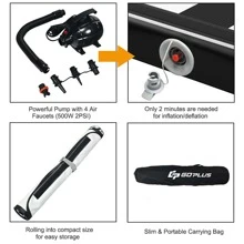 Goplus 10FT Air Track Inflatable Gymnastics Tumbling Mat w/ Pump - Black - View 10