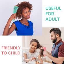 Cepillo Para Desenredar Peinar De Plástico Hueco/cepillo De Ventilación Para Mujeres, Adecuado Para Cabello Graso, Húmedo, Seco Y Espeso, Ayuda A Agregar Volumen, Masaje Y Peinado Del Cabelludo, Diseño De Ventilación Y Diseño De Ocho Garas, Materiales Duraderos De Alta Calidad, Con Empaque Op - Negro - Ver 5