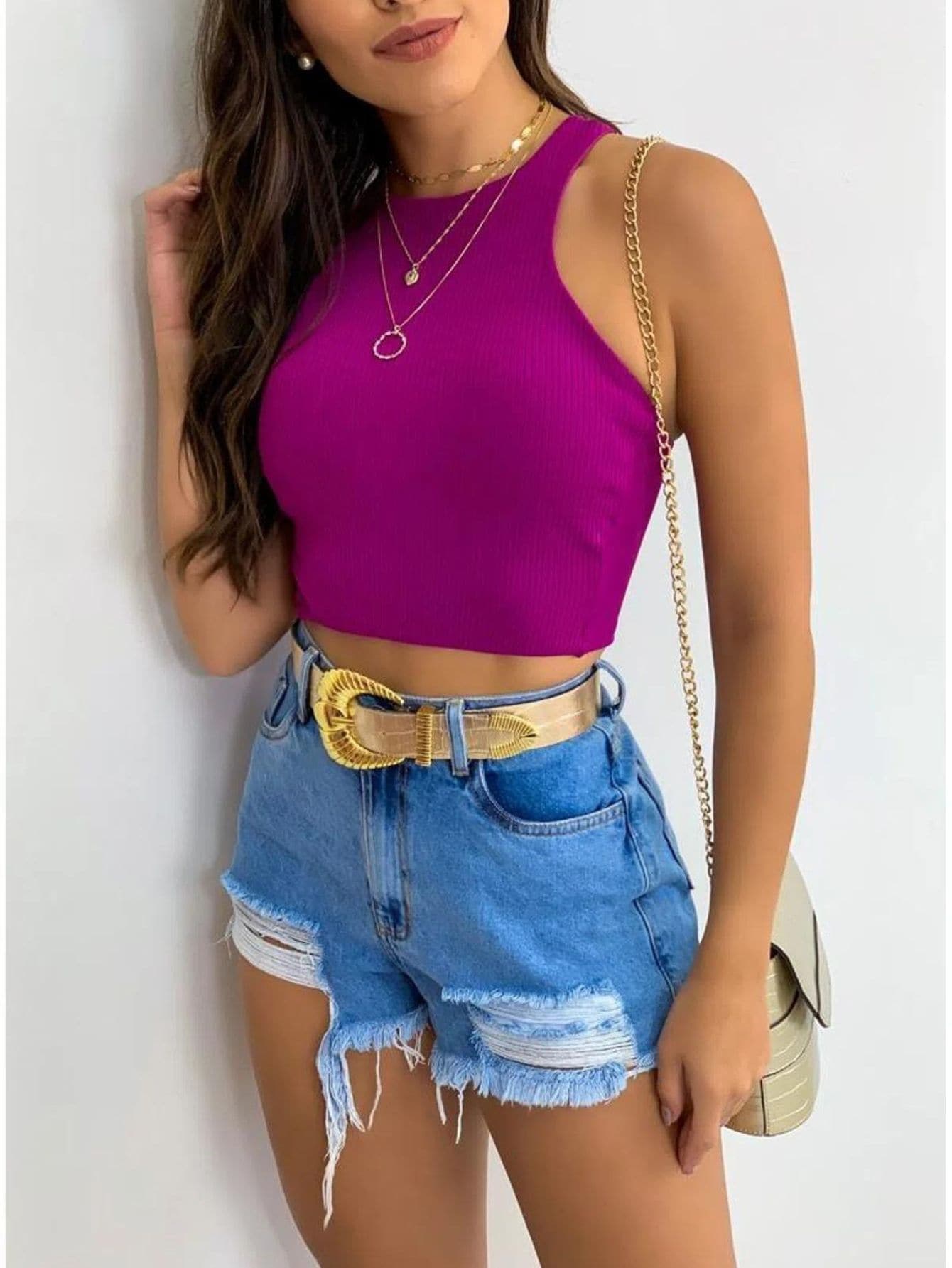 Women Tops - Red Violet - View 1