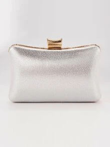 珍珠手拿包 女士钱包 白色手提包 晚宴包 派对婚礼水钻单肩包 女士包 - 白色 - 查看 4