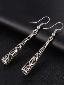 Châu Âu và Châu Mỹ Phong cách Bohemian Hoa Chạm khắc Hollow-out Retro Màu bạc Hoa tai , Kỳ nghỉ Và Ngày lễ Đồ trang sức - Màu Bạc Cổ - Xem 6