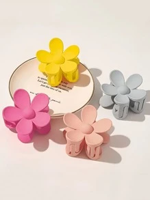 4入組可愛的花型髮夾,非常適合日常使用