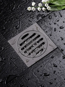 1入組不銹鋼淋浴地漏回流防止器 - 單向閥，4 英寸排水防臭蓋，帶密封圈，適用於管道浴室廚房，灰色 - 灰色 - 查看 4