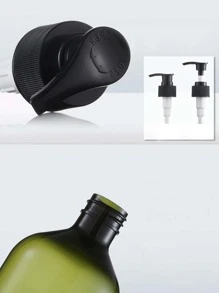 1pc Brown 500ml Dispensing Bottle With Pump For Lotion, Shampoo, Bath Soap, Etc. Bathroom Decor Summer - Brown - View 4