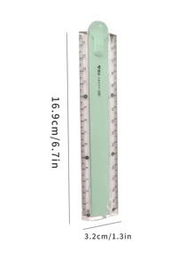 1 chiếc thước nhựa acrylic trong suốt, có thể gập lại, đơn giản, dùng cho học sinh vẽ. - màu xanh lá - Xem 5