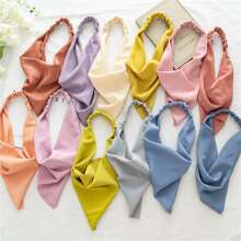 8pcs Solid Color Macaroon Tone Elastic Hair Bands For Women's Headbands And Bandanas - Multicolor - View 2