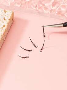 MAMACOS 仙女睫毛 A 型自然睫毛延长假睫毛 女士睫毛簇、睫毛簇、单根睫毛、睫毛、假睫毛 - 黑色 - 查看 5