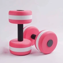 2 pièces d'haltères flottants rouges et blancs en EVA, accessoires de plage, accessoires de piscine