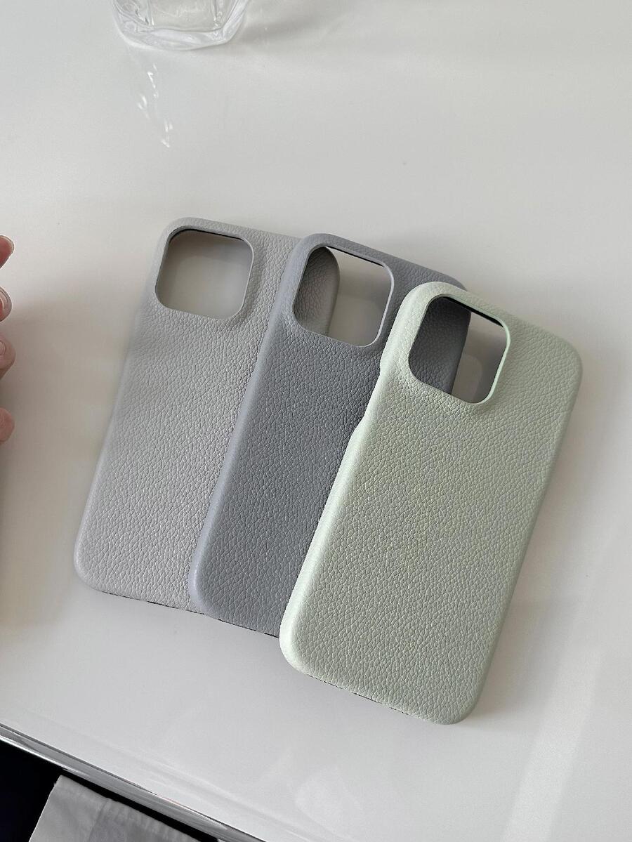 Niche HighEnd Solid Litchi Texture Leather Phone Case For IPhone 16