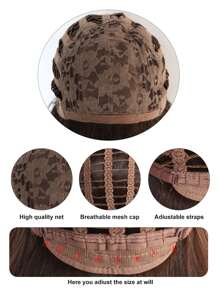 Tóc giả nữ dài 26 inch tự nhiên không keo, sợi mềm, chịu nhiệt, kiểu tóc giả nữ quyến rũ, có mái bằng, dùng cho tiệc tùng hàng ngày, kèm 1 mũ đội tóc giả - Nhiều màu - Xem 10