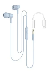 Auriculares con cable en la oreja con micrófono , adecuado para , cantar , juego & música ; mini tamaño - Azul - Ver 1