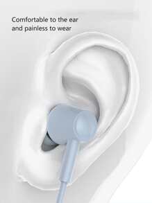 Auriculares con cable en la oreja con micrófono , adecuado para , cantar , juego & música ; mini tamaño - Azul - Ver 4