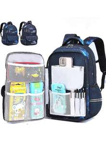 Mochila escolar impermeable diseño de universo resistente - Azul - Ver 3