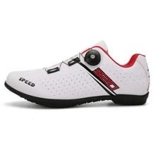 1雙男士白色雙旋轉扣飾騎行鞋,透氣& - 白色 - 查看 5