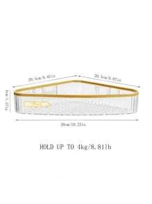 1 Pieza Estante De Almacenamiento Del Baño - Montaje En Pared Estante De Esquina Triangular - Organizador De Maquillaje Y Artículos De Tocador