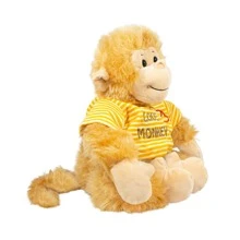 Chango De Peluche Con PlayeraMono Monkey de Peluche Juguete de Felpa Infantil Changüito - Naranja - Ver 5