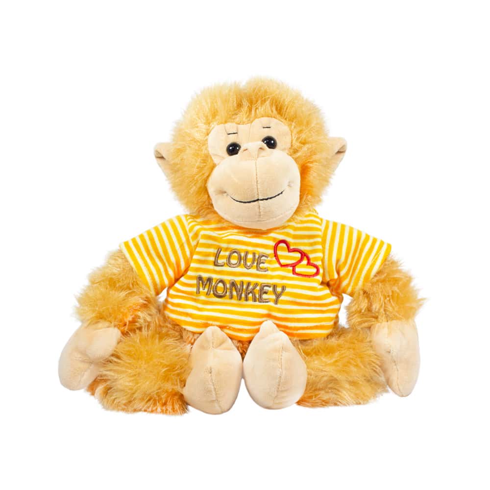 Chango De Peluche Con PlayeraMono Monkey de Peluche Juguete de Felpa Infantil Changüito - Naranja - Ver 1