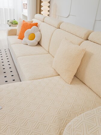 1pc Polyester Sofa Cover All Seasons With Cushion Mat For Sofa