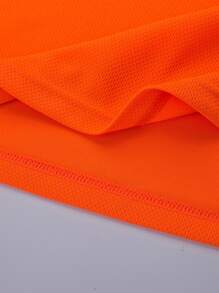 Camiseta de cuello redondo de manga corta casual y transpirable estilo novio, ropa deportiva de verano para actividades al aire libre - Naranja - Ver 3