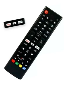 Controle Smart Tv Compatível LG Com Botões Netflix e Ama-zon c/ Pilhas SKY-8035 - Preto - Visão 1