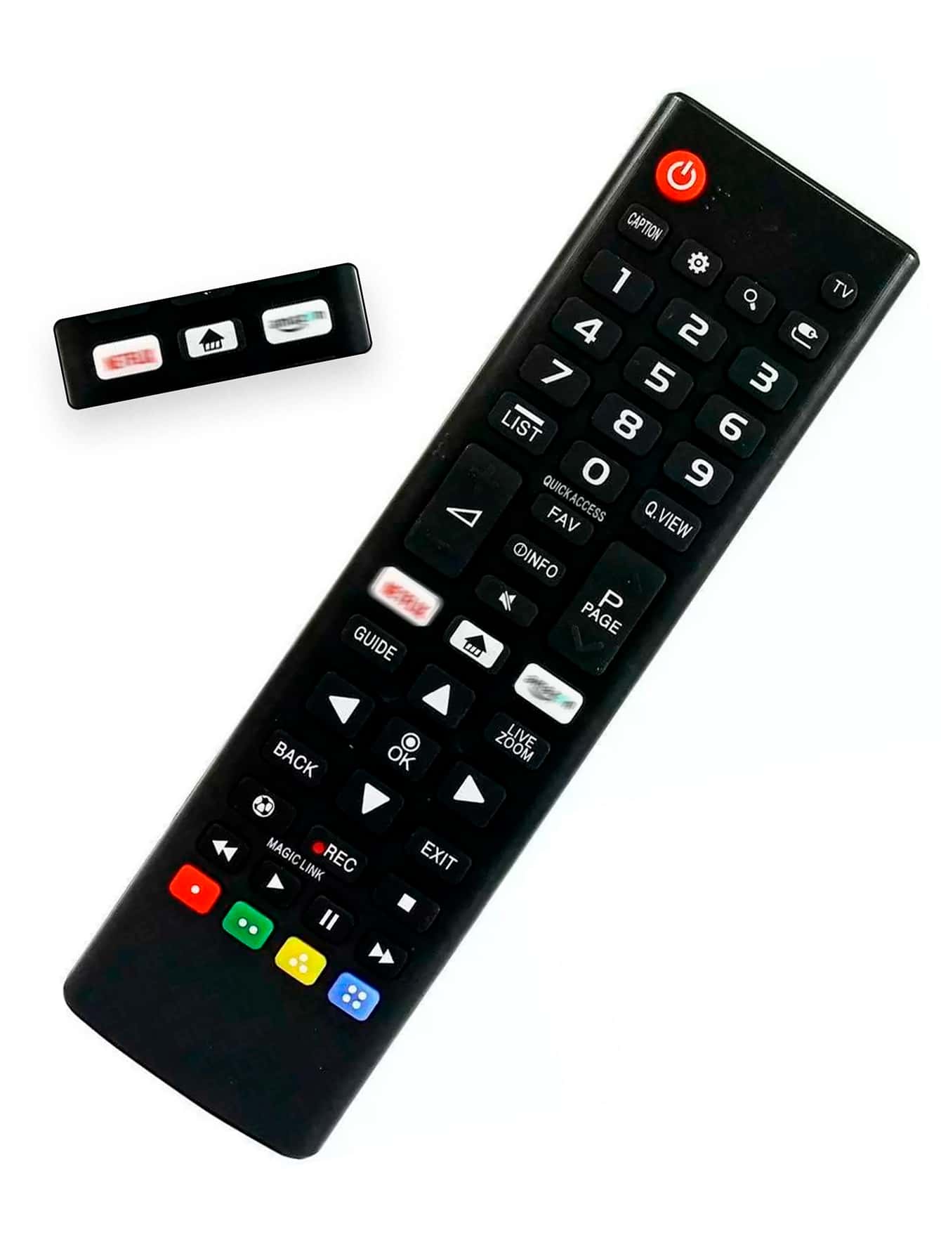 Controle Smart Tv Compatível LG Com Botões Netflix e Ama-zon c/ Pilhas SKY-8035 - Preto - Visão 1