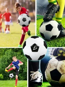 Balón de Fútbol Tradicional #5 – Disfruta del Deporte con Estilo - Blanco y Negro - Ver 1