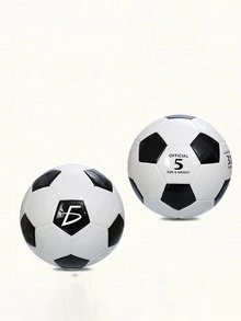 Balón de Fútbol Tradicional #5 – Disfruta del Deporte con Estilo - Blanco y Negro - Ver 3
