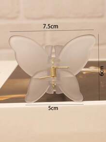2 chiếc kẹp tóc hình con bướm nhẹ nhàng, phụ kiện kẹp tóc thanh lịch kết cấu mờ - Nhiều màu - Xem 5