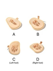 1 Pieza Acolchado Suave Y Cómodo De Protección Del Dedo Del Pie Para La Puntera De Zapatos De Ocio - Beis - Ver 5