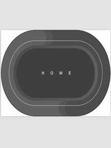 Natural Rubber Elliptical Silica Gel Soft Mat, Absorbent Mat For Bathroom Door, Foot Mat For Drying & Anti-skid, Toilet Rug & Bathroom Mat, Sizes 40x60cm And 50x80cm - Dark Grey - View 6