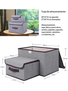 Conjunto de 6 Cajas Organizadoras Tela, Cajas de almacenaje Plegable, Cubos de Almacenamiento Organizadores de Contenedore para Ropa Juguetes Libros