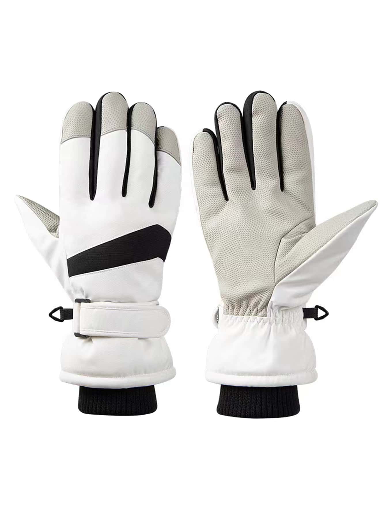 1 雙女式冬季手套防風防水滑雪手套保暖雪地手套適合寒冷天氣滑雪、跑步、騎自行車、運動