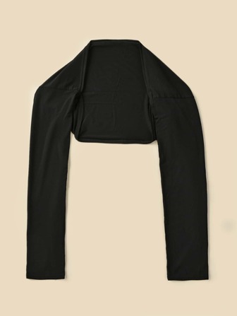 1pc Modal Solid Color Sunscreen Women's Casual Sleeve Cover Dance Cardigan Suitable For Daily Use