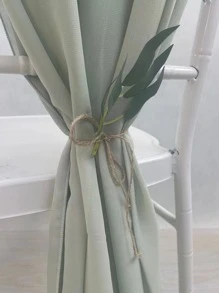 10pcs/Pack Sage Green Chiffon Chair Sashes For Wedding Decorations - Green - View 6