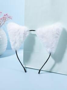 1入讓人可愛的貓耳設計cosplay派對性感女性髮箍 - 黑與白 - 查看 2